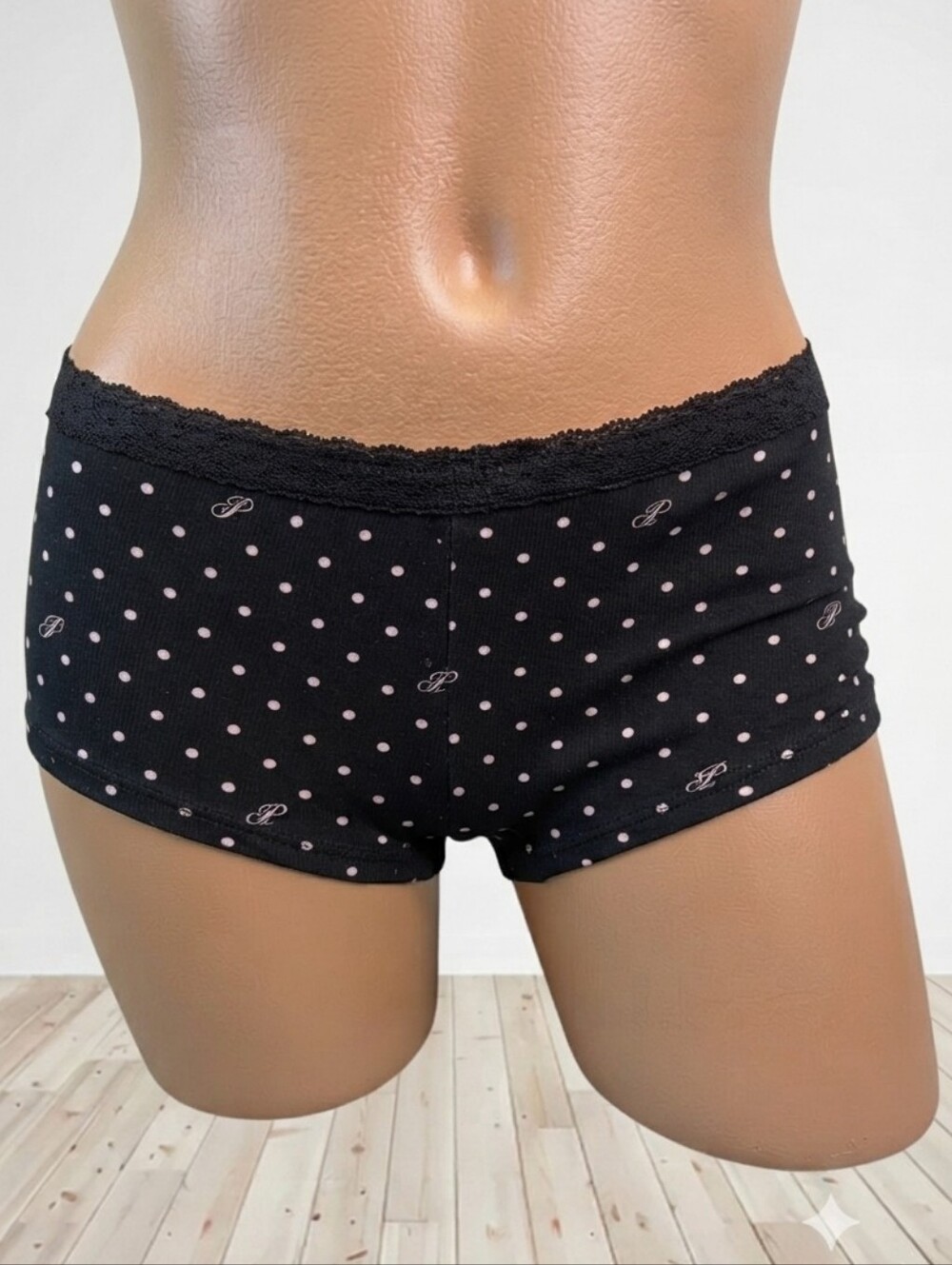 Victoria's Secret Logo Cotton Dorm Boyshort Panties L NWT